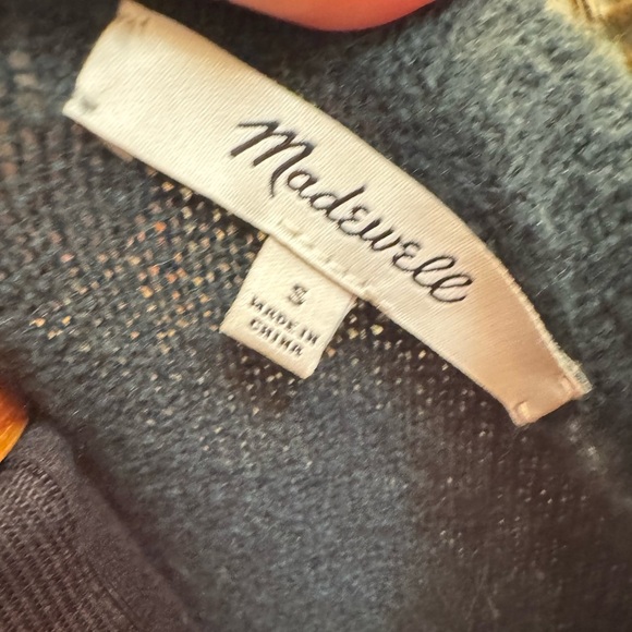 MERINO MADEWELL KENT Alpaca Open Front Green Cardigan Pockets Slouchy Soft SZ S - Picture 9 of 17